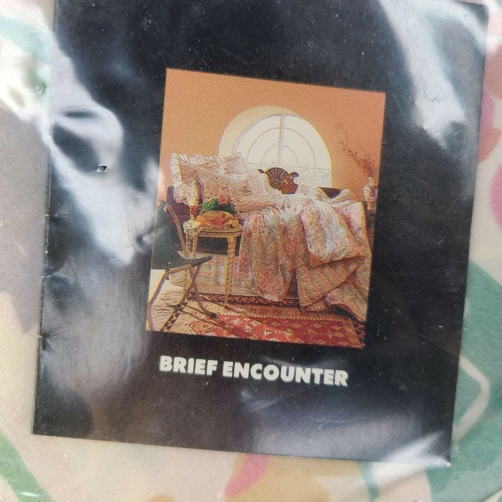 Collier Campbell Twin Flat Bed Sheet Brief Encounter‎ Blue Cottagecore Vtg New